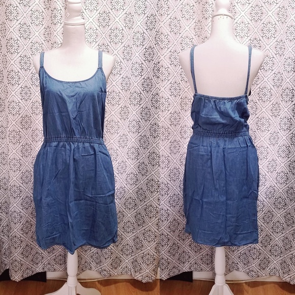 light blue chambray dress